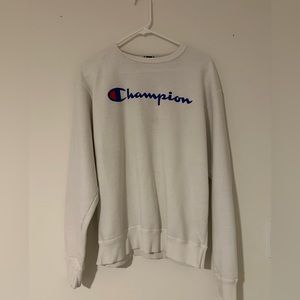 White Champion Crew Neck